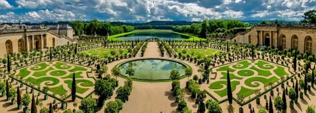 Exemple de jardin à la française et ses allées