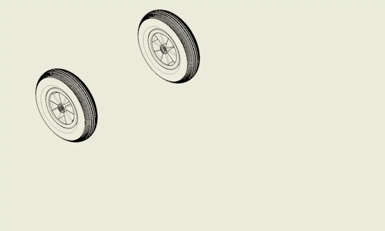 Paire de roues pour désherbeur RBVx100 / Wheel pair for RBVx100 weeder