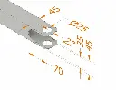 RBVx100 – Dimensions de l’attelage sur axe / Pin hitch dimensions