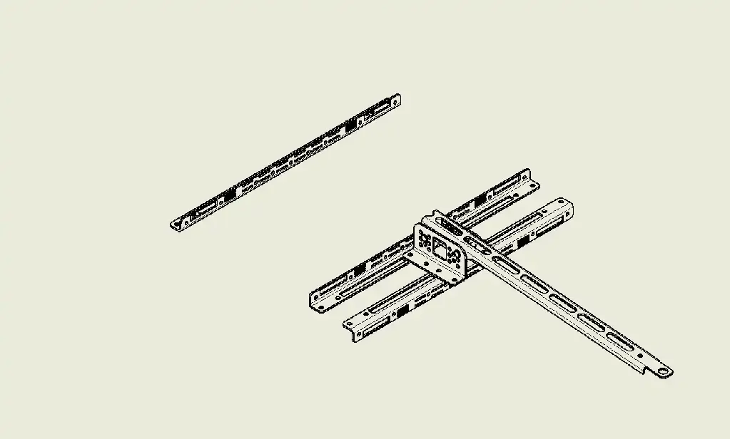 Cornières et timon pour RBVx100 / Angle brackets and drawbar for RBVx100