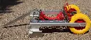 RBVx100 avec herse – Vue de profil / Weeder with harrow, side view